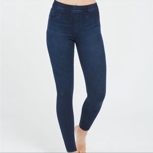 SPANX Jean Ankle Leggings Pull On Sz Small Medium Wash Shapewear